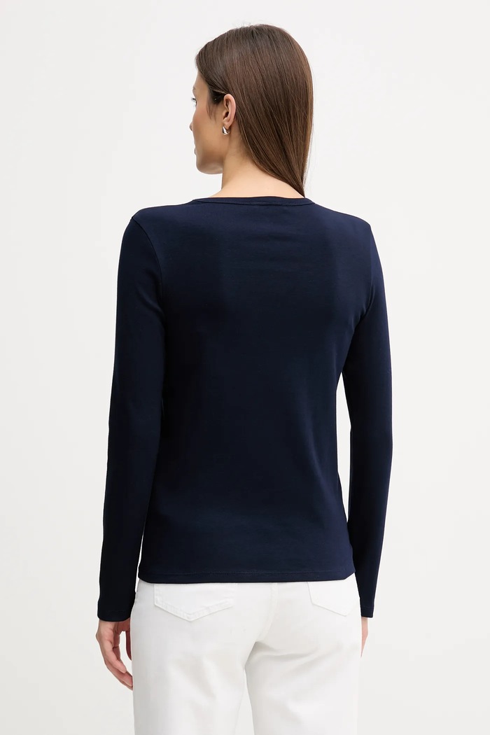 Одяг Бавовняний лонгслів United Colors of Benetton 3GA8E16G0 темно-синій