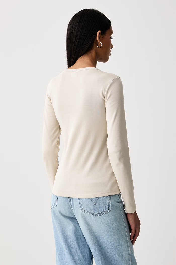 United Colors of Benetton Longsleeve damski bawełniany 3GA8E16G0 beżowy SS26