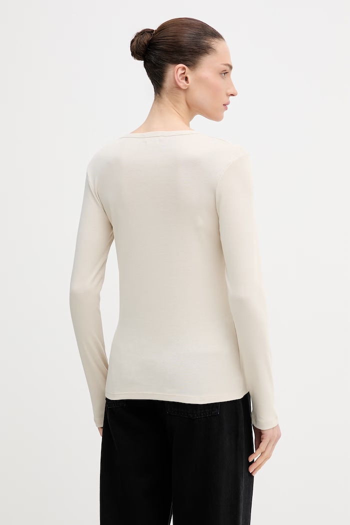 Odzież United Colors of Benetton longsleeve bawełniany 3GA8E16G0 beżowy