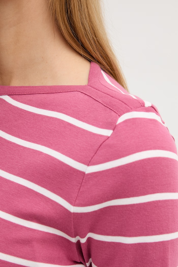 United Colors of Benetton tricou cu mânecă lungă pentru femei, din bumbac 339PD10C4 roz