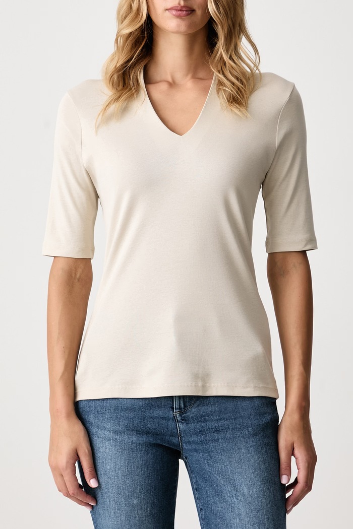 United Colors of Benetton T-shirt damski bawełniany 3GA8D400U beżowy SS26