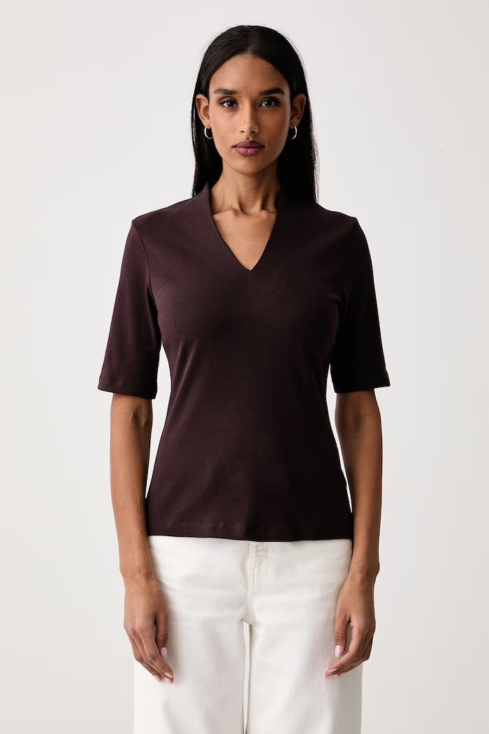 United Colors of Benetton T-shirt damski bawełniany brązowy 3GA8D400U