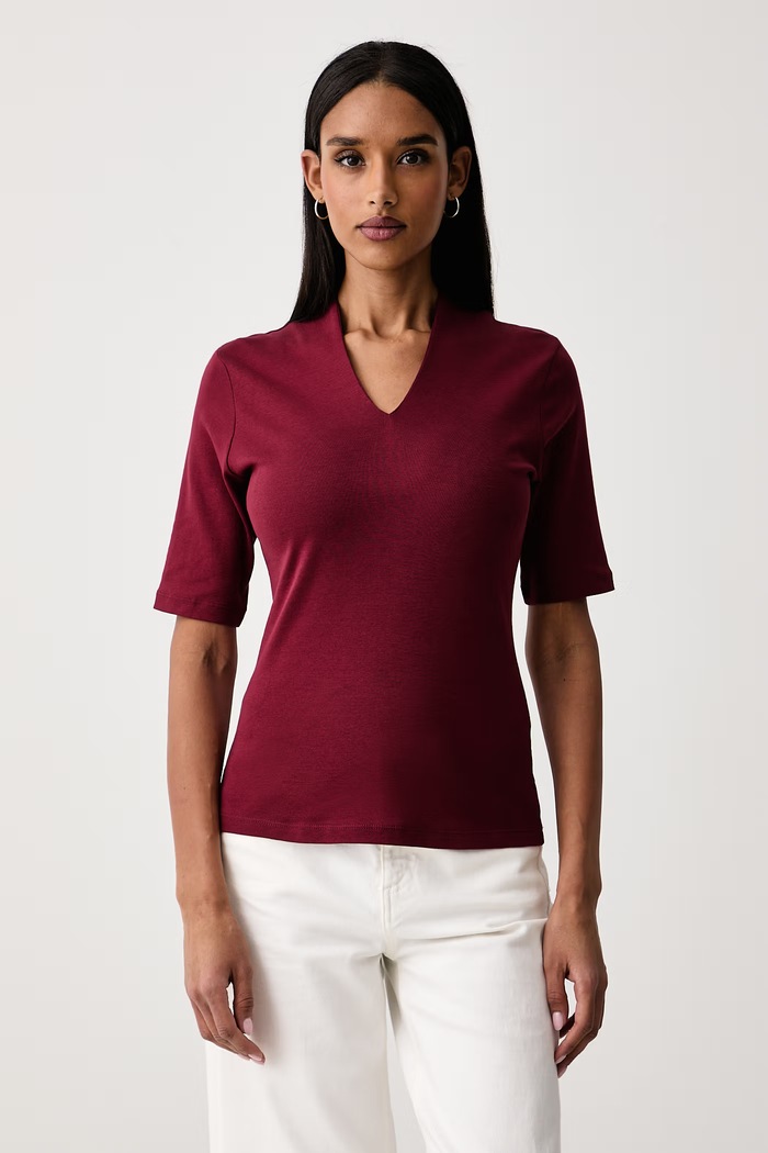 United Colors of Benetton T-shirt γυναικείο βαμβακερό μπορντό 3GA8D400U