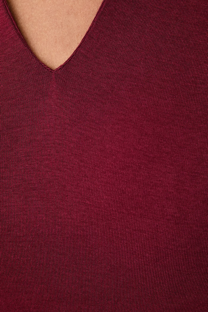 Odzież United Colors of Benetton T-shirt damski bawełniany 3GA8D400U bordowy
