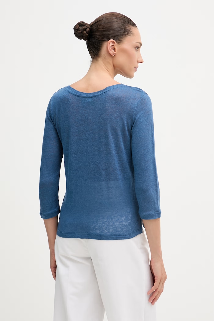 Odzież United Colors of Benetton longsleeve damski bawełniany 3TKEE1008 granatowy