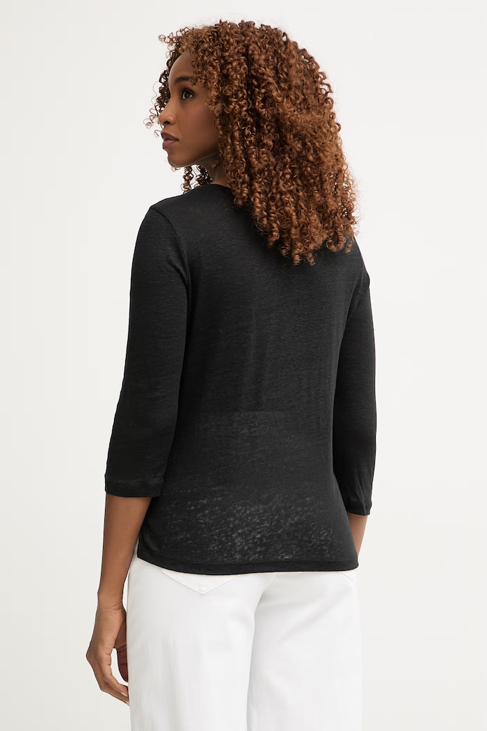 Îmbrăcăminte United Colors of Benetton longsleeve pentru femei, din bumbac 3TKEE1008 negru