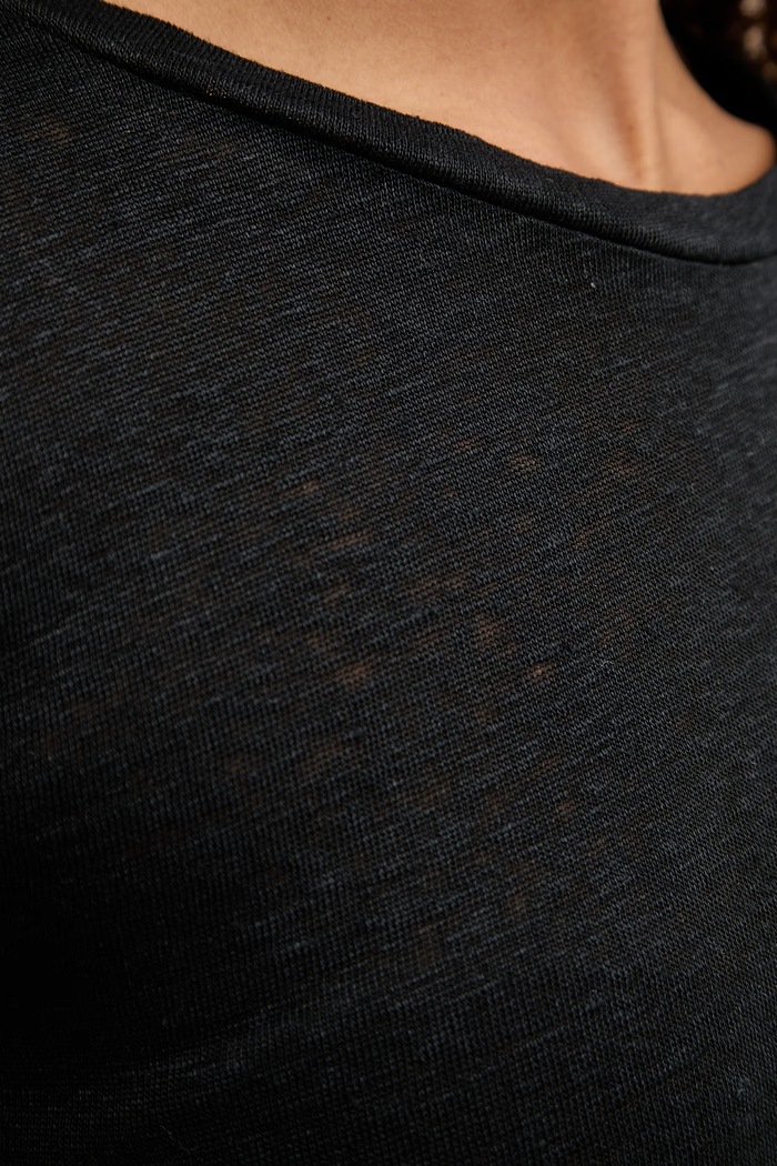 United Colors of Benetton longsleeve pentru femei, din bumbac 3TKEE1008 negru