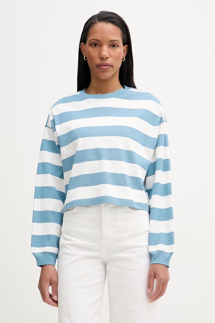Marc O'Polo longsleeve pentru femei, din bumbac albastru 5000008218