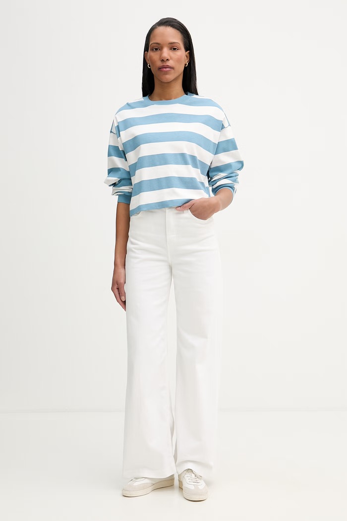 Marc O'Polo longsleeve pentru femei, din bumbac 5000008218 albastru SS26
