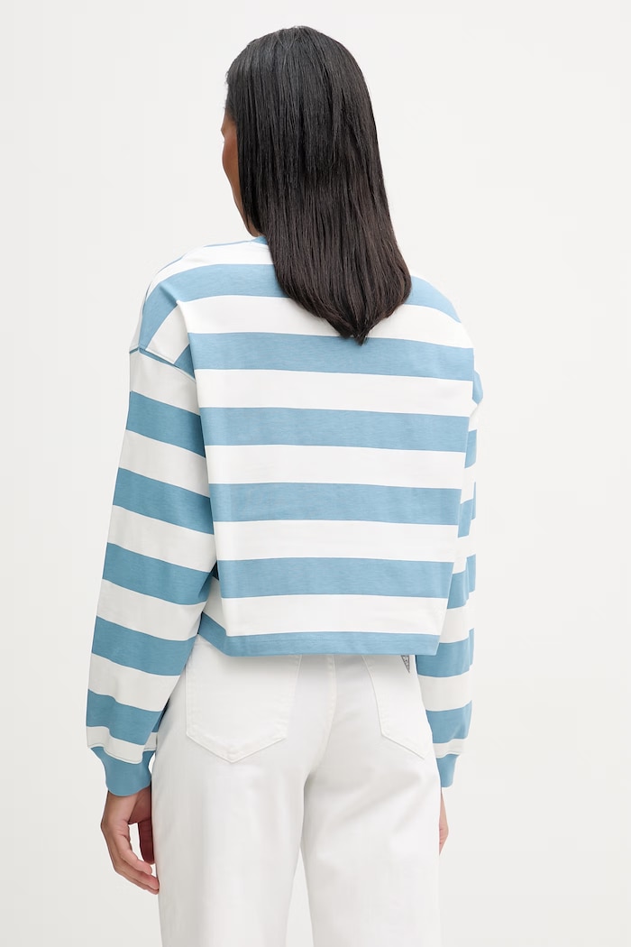 Îmbrăcăminte Marc O'Polo longsleeve pentru femei, din bumbac 5000008218 albastru