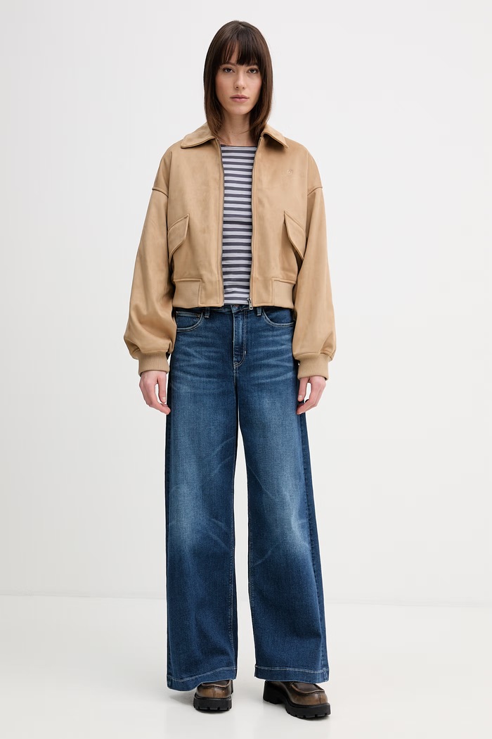 Marc O'Polo longsleeve din bumbac 5000013281 gri SS26