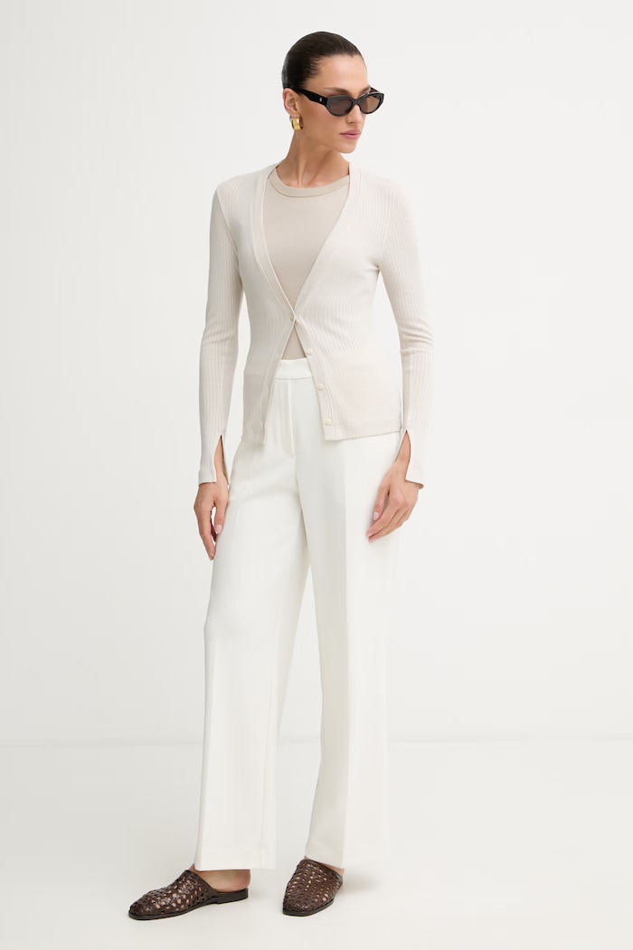 Marc O'Polo cardigan pentru femei, cu bumbac 5000013286 bej SS26