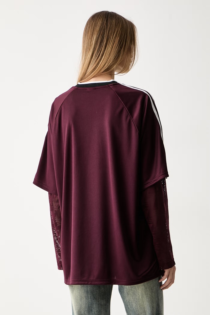 Oblečenie adidas Originals tričko s dlhým rukávom dámske LACE LS JERSEY KC6432 burgundské