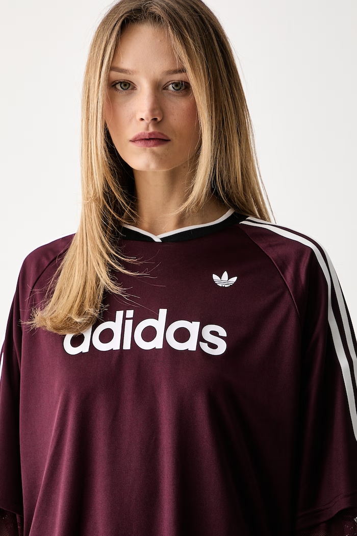 adidas Originals tričko s dlhým rukávom dámske LACE LS JERSEY burgundské KC6432