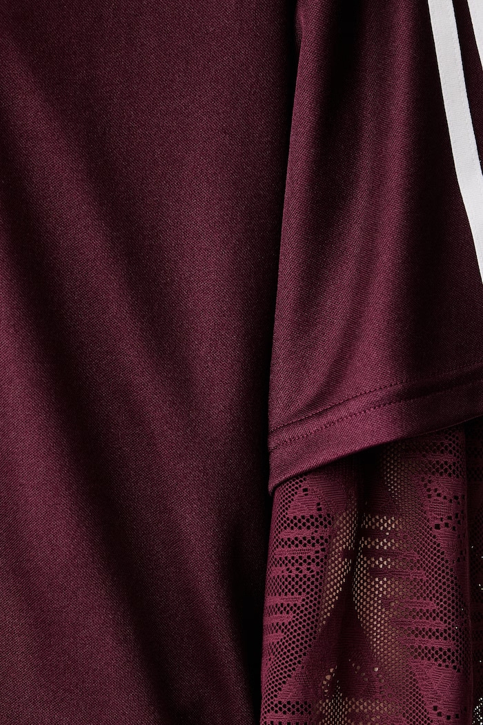 adidas Originals tričko s dlhým rukávom dámske LACE LS JERSEY KC6432 burgundské