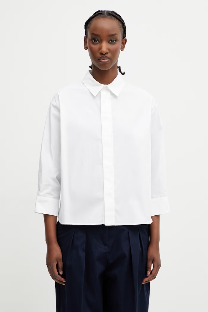 Kenzo Shirt LS сорочка бавовняна жіноча білий FG52UC2809LG