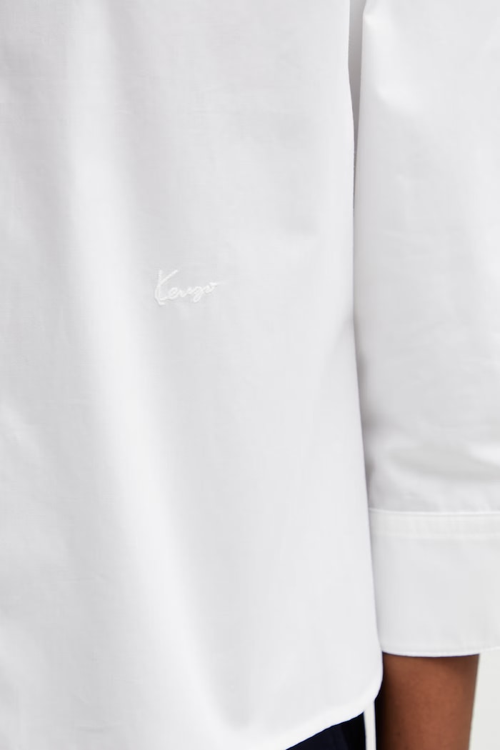 Kenzo Shirt LS сорочка бавовняна жіноча білий FG52UC2809LG