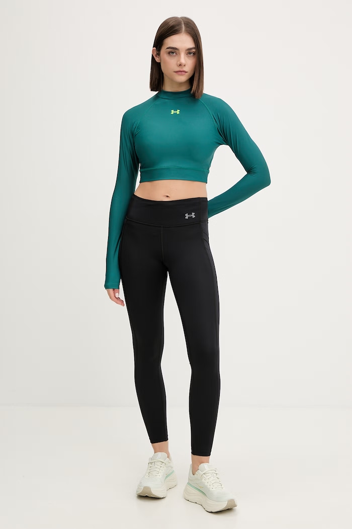 Majica z dolgimi rokavi za vadbo Under Armour HeatGear Crop 6012691 turkizna SS26