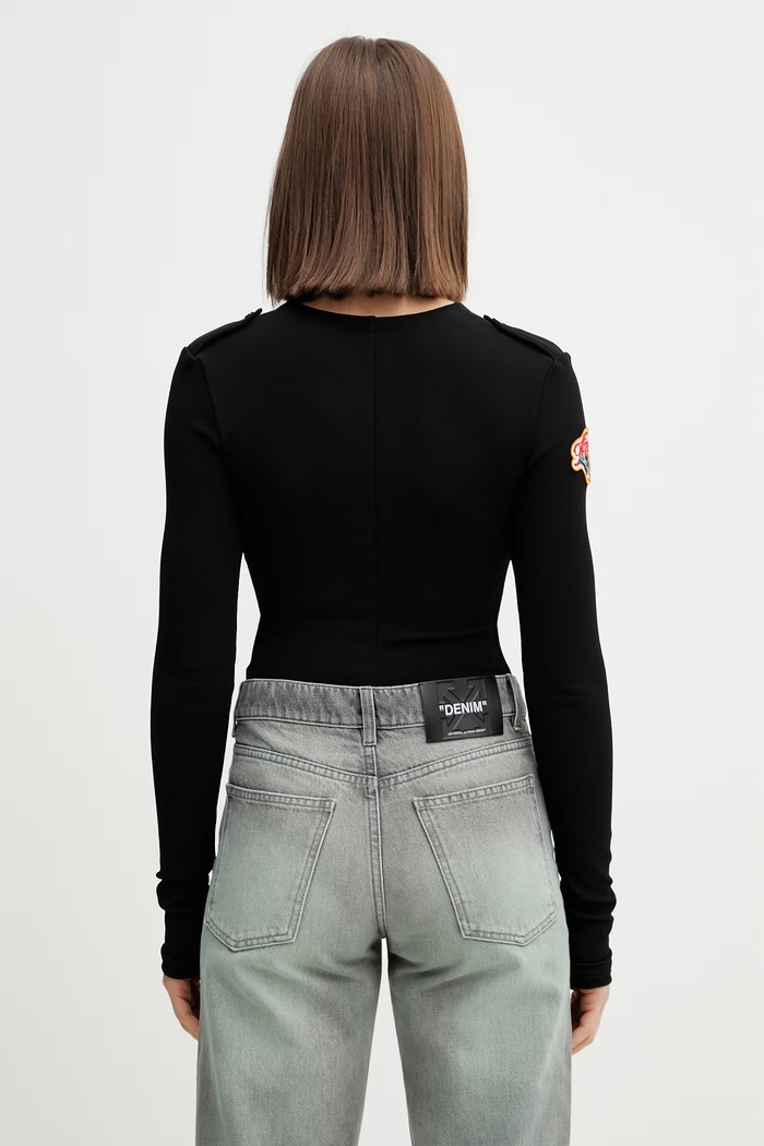 Oblečenie Off-White Body dámske s viskózou Heavy 2DD04LS26JER001 čierna