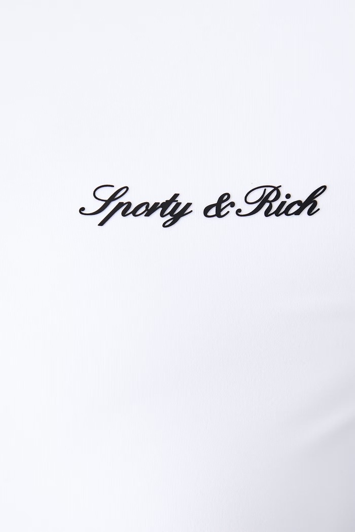 Sporty & Rich longsleeve damski Signature Logo TO10271326WH01