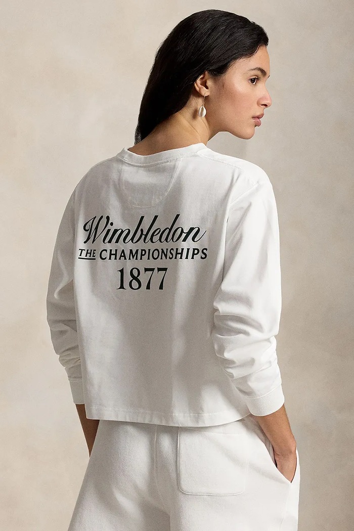 Polo Ralph Lauren longsleeve damski bawełniany 211B16036 biały SS26