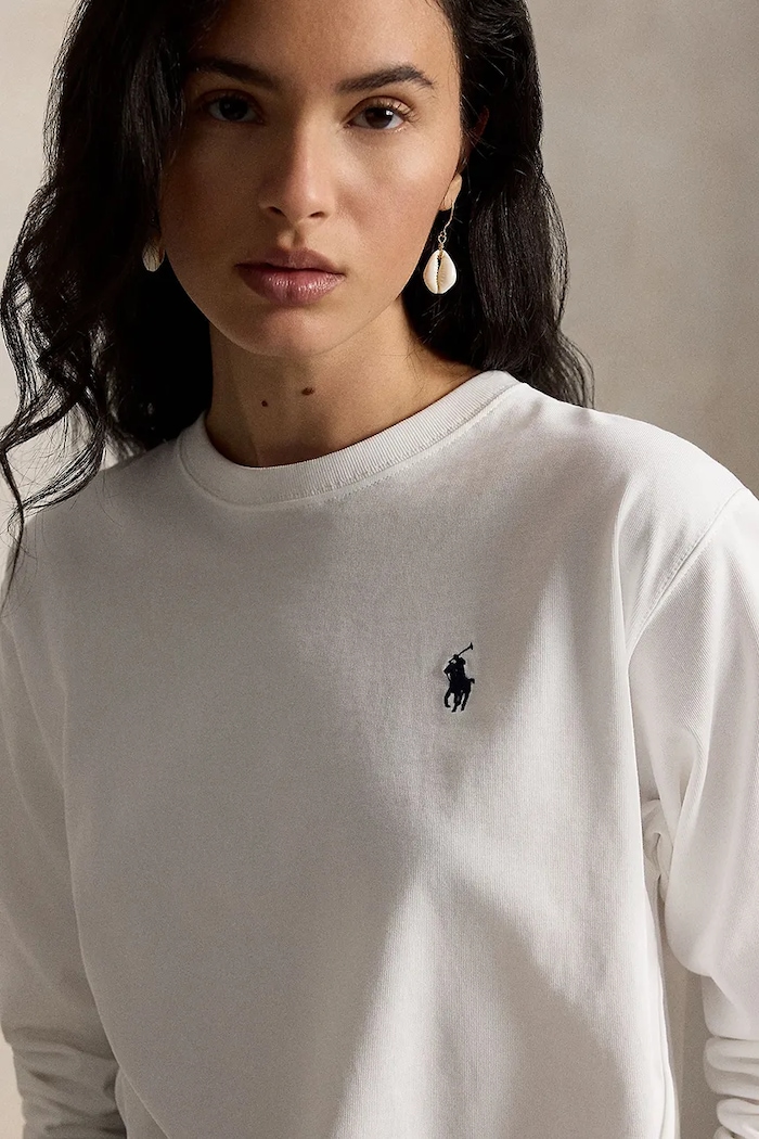 Polo Ralph Lauren longsleeve damski bawełniany biały 211B16036