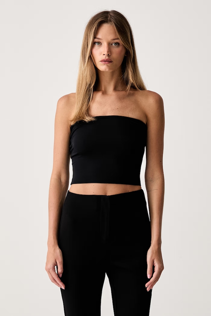 Le Privé top da donna in modale ZAHA BANDEAU TOP NOIR nero LP00420