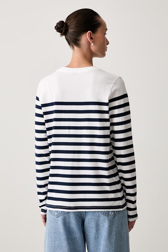 Odzież U.S. Polo Assn. longsleeve damski bawełniany Stripe LS WUP1067 biały