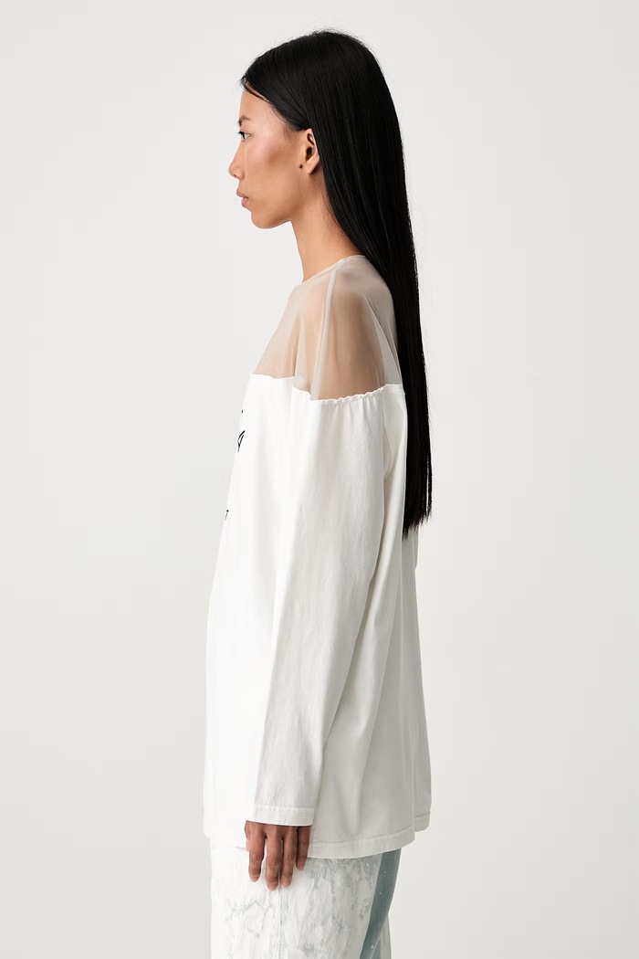 MM6 Maison Margiela longsleeve damski biały S62GD0213.M20108