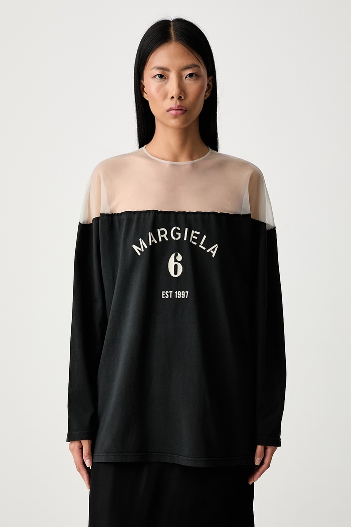 MM6 Maison Margiela longsleeve damski czarny S62GD0213.M20108