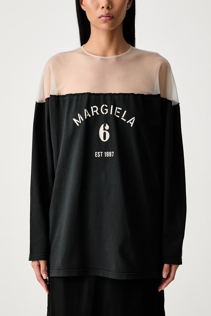 MM6 Maison Margiela longsleeve damski S62GD0213.M20108 czarny