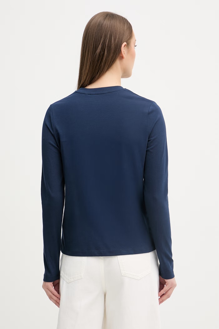 Îmbrăcăminte U.S. Polo Assn. longsleeve pentru femei, din bumbac WUP0785 bleumarin