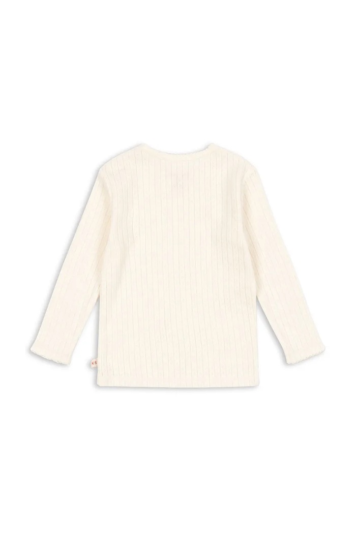 Konges Sløjd Longsleeve bawełniany MINNIE BLOUSE GOTS KS104372.PreSpring beżowy SS26