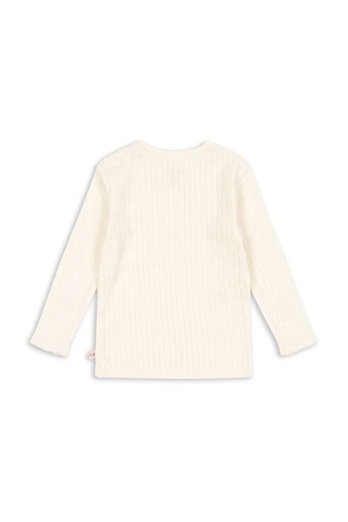 Konges Sløjd Longsleeve bawełniany MINNIE BLOUSE GOTS KS104372.PreSpring beżowy SS26