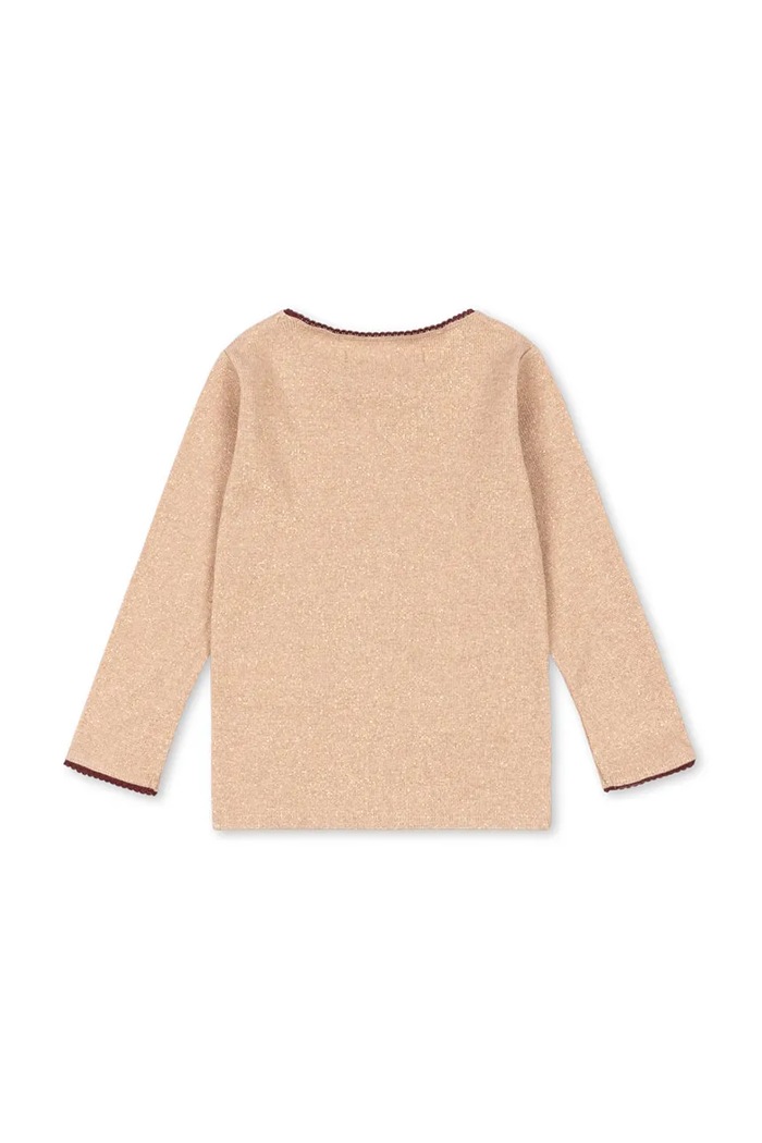 Detské tričko s dlhým rukávom Konges Sløjd ROLI BLOUSE KS104414.PreSpring béžová SS26