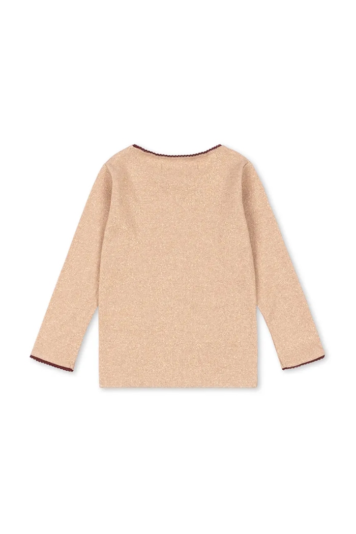 Detské tričko s dlhým rukávom Konges Sløjd ROLI BLOUSE KS104414.PreSpring béžová SS26
