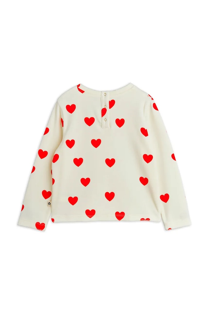 Detské tričko s dlhým rukávom Mini Rodini Hearts 26120120 biela SS26