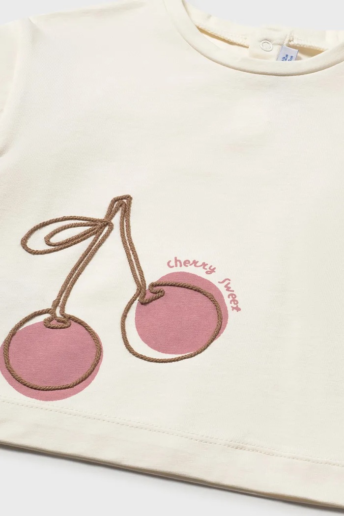 Fete Mayoral longsleeve copii 1088.4G.Baby.PPY2 alb