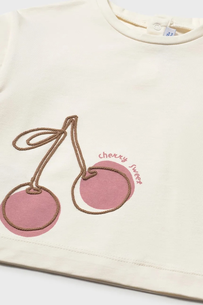 Fete Mayoral longsleeve copii 1088.4G.Baby.PPY2 alb