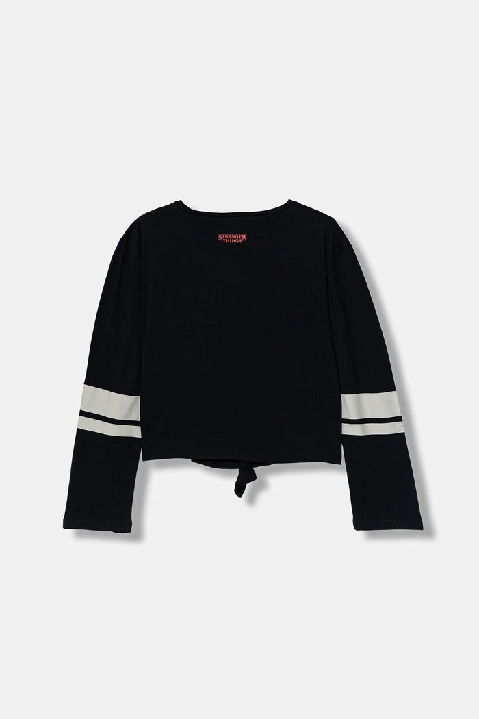Παιδικό βαμβακερό μακρυμάνικο United Colors of Benetton 36UVC10R1.G.Seasonal μαύρο SS26