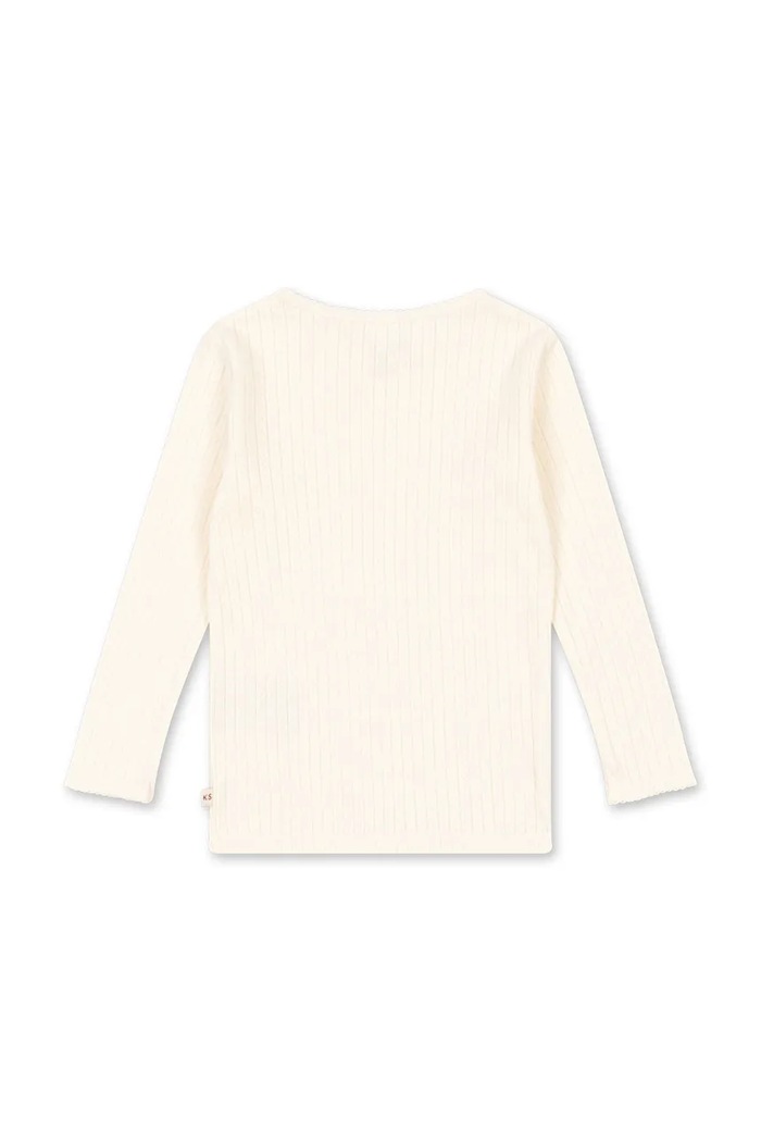 Dětské bavlněné tričko s dlouhým rukávem Konges Sløjd MINNIE BLOUSE GOTS KS105001.PPY2 bílá SS26