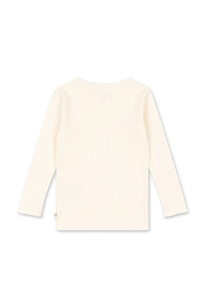 Dětské bavlněné tričko s dlouhým rukávem Konges Sløjd MINNIE BLOUSE GOTS KS105001.PPY2 bílá SS26
