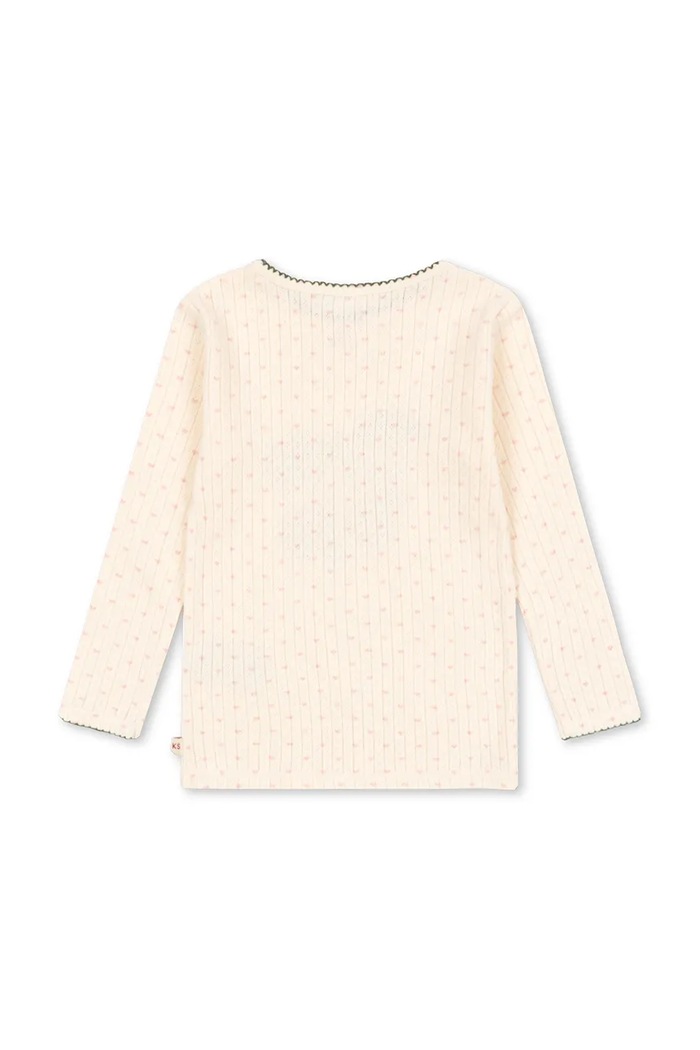 Konges Sløjd longsleeve bawełniany dziecięcy MINNIE BLOUSE GOTS KS105001.PPY2 beżowy SS26
