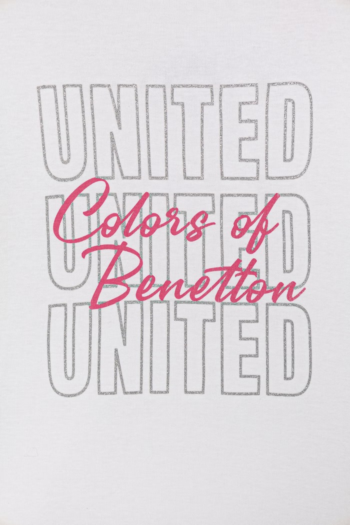 Fete United Colors of Benetton bluză cu mânecă lungă pentru copii, din bumbac 3I9WC10S7.G.Stagionale alb