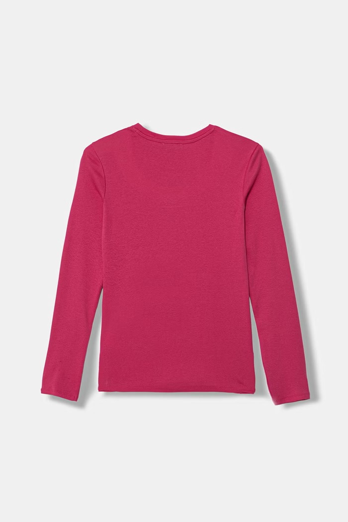 United Colors of Benetton longsleeve pentru copii, din bumbac 3I9WC10S7.G.Stagionale roz SS26