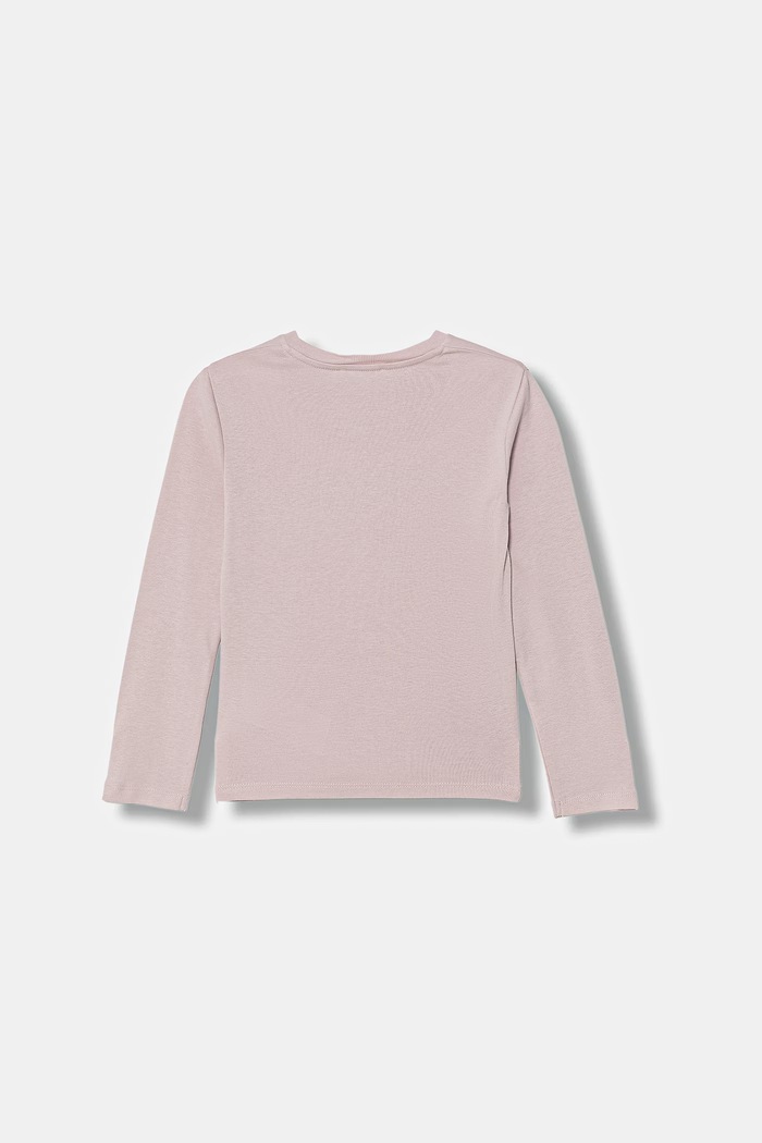 United Colors of Benetton Longsleeve pentru copii din bumbac 3I9WG10LT.P.Stagionale roz SS26