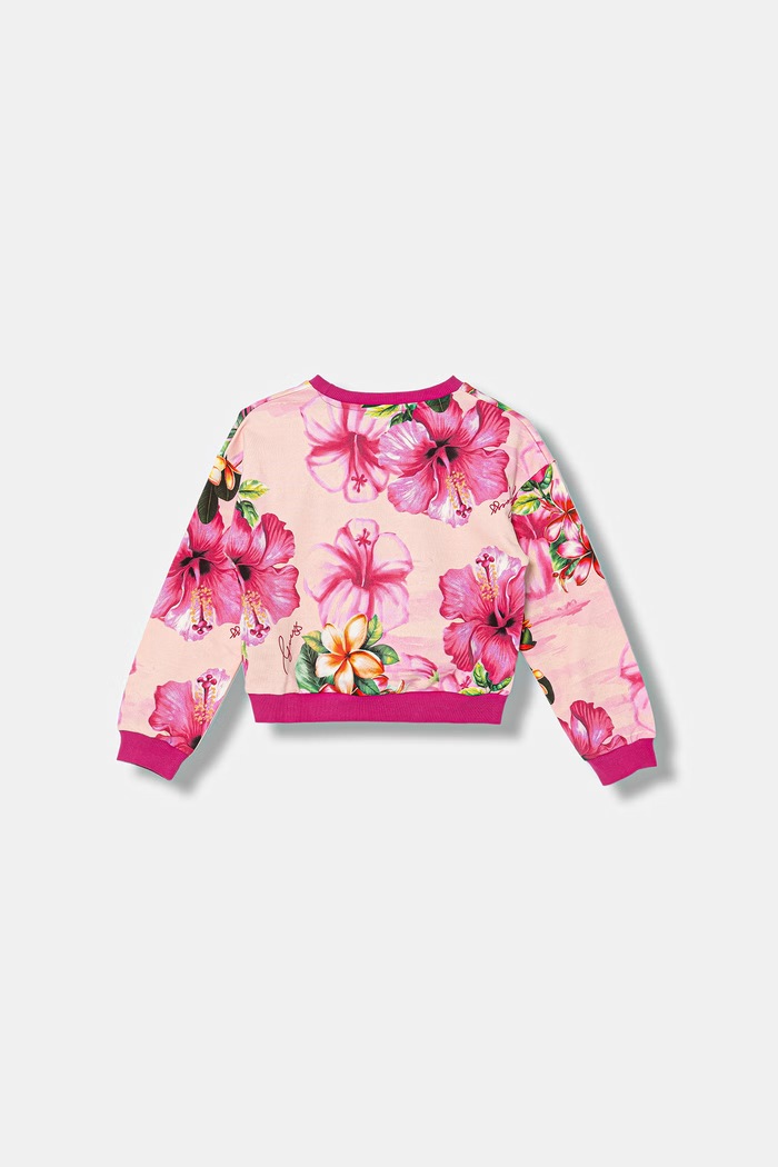 Guess hanorac de bumbac pentru copii J6GQ01.KA6R4.PPY2.M roz SS26