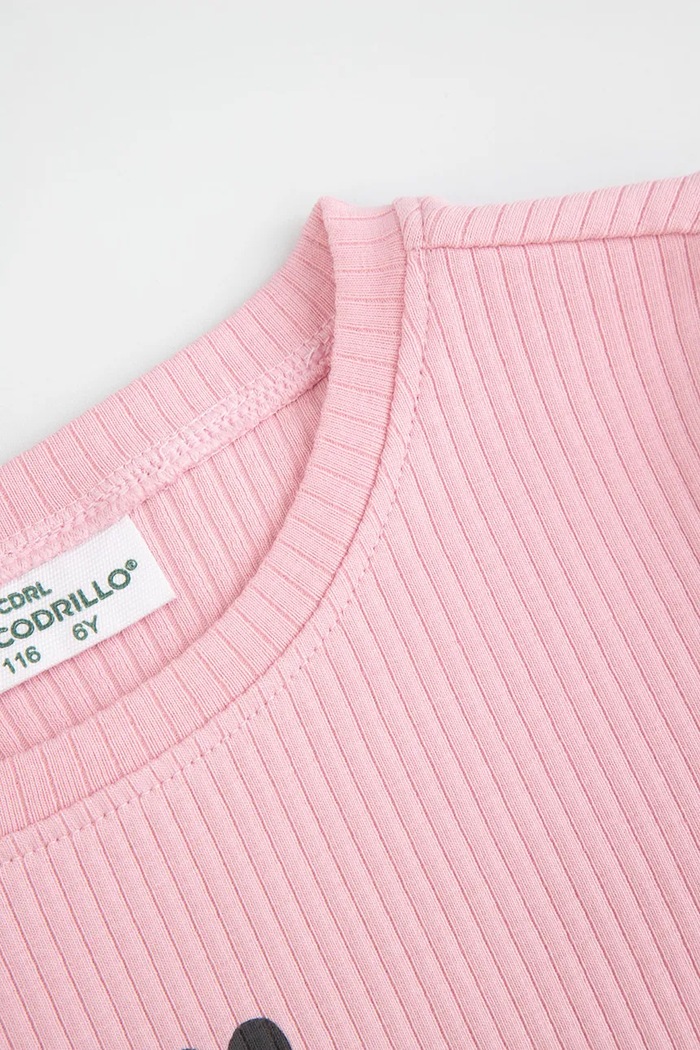 Dziewczynka Coccodrillo longsleeve dziecięcy WC6143103HGK różowy