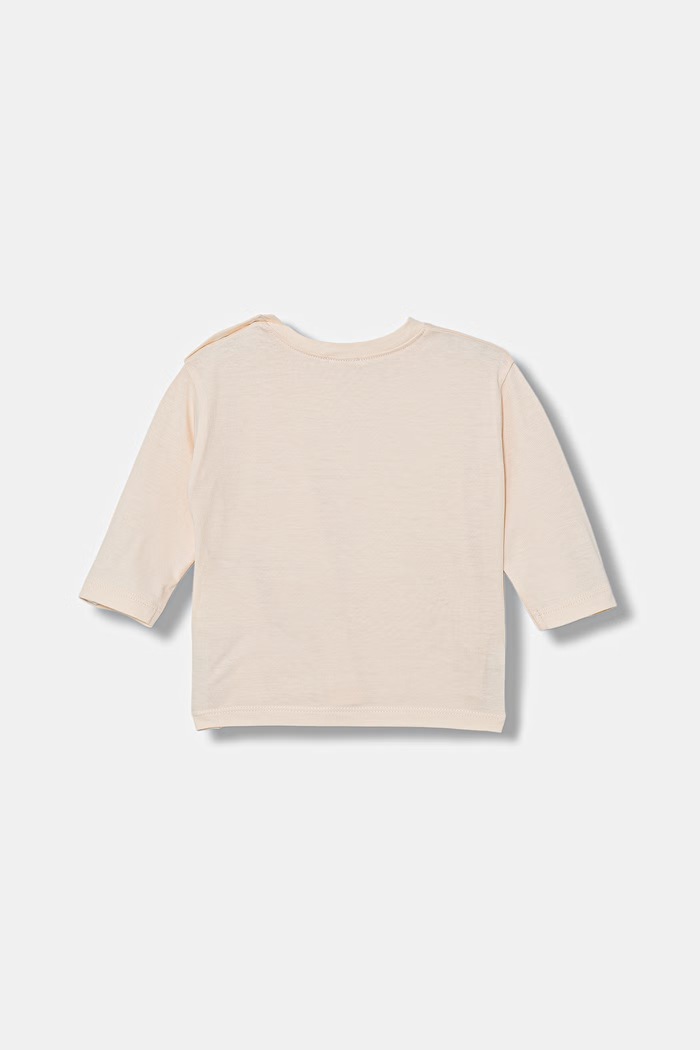 United Colors of Benetton longsleeve pentru copii, din bumbac 3I1XA1070.W.Stagionale bej SS26