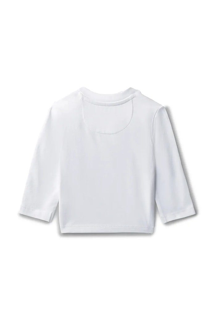 Detské tričko s dlhým rukávom Calvin Klein Jeans IN0IN00335.PPY2 biela SS26